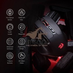 Redragon BULLSEYE M806 RGB Gaming Mouse, Black, 7 Programmable Buttons 3 imsaal.pk