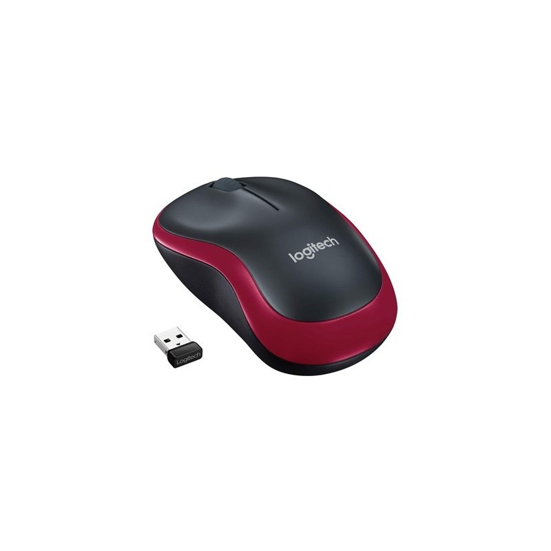 Logitech Wireless Mouse M185 - Red | Black - 910-002503 1 imsaal.pk