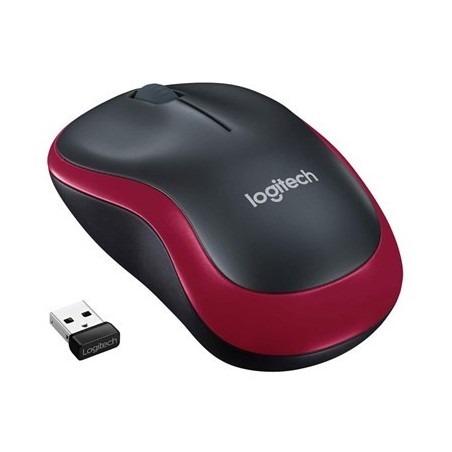 Logitech Wireless Mouse M185 - Red | Black - 910-002503 1 imsaal.pk