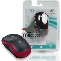 Logitech Wireless Mouse M185 - Red | Black - 910-002503 2 imsaal.pk
