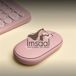 Logitech PEBBLE MOUSE 2 M350S Slim Compact Bluetooth Mouse | Tonal Rose 1 imsaal.pk