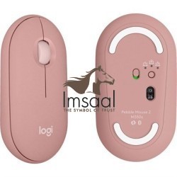 Logitech PEBBLE MOUSE 2 M350S Slim Compact Bluetooth Mouse | Tonal Rose 3 imsaal.pk