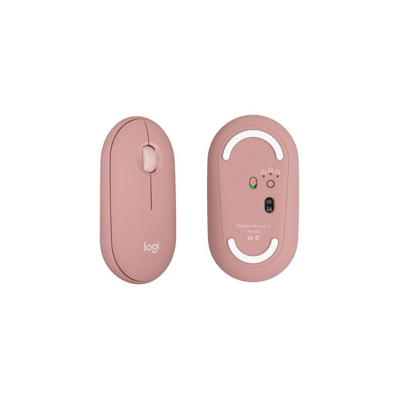 Logitech PEBBLE MOUSE 2 M350S Slim Compact Bluetooth Mouse | Tonal Rose 3 imsaal.pk