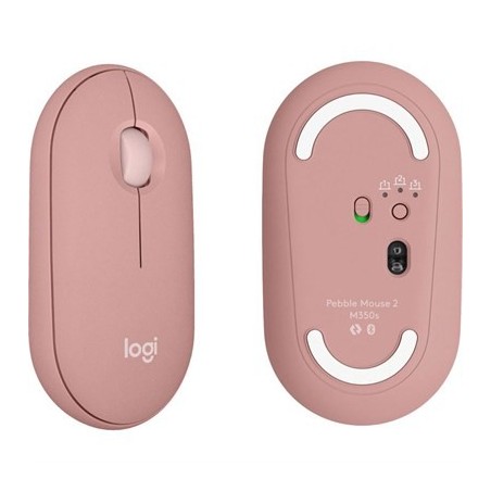 Logitech PEBBLE MOUSE 2 M350S Slim Compact Bluetooth Mouse | Tonal Rose 3 imsaal.pk
