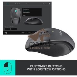 Logitech Marathon Mouse M705 1000 DPI, 2.4GHz Wireless, 5 Buttons, Hyper-Fast Scroll, Graphite 3 imsaal.pk
