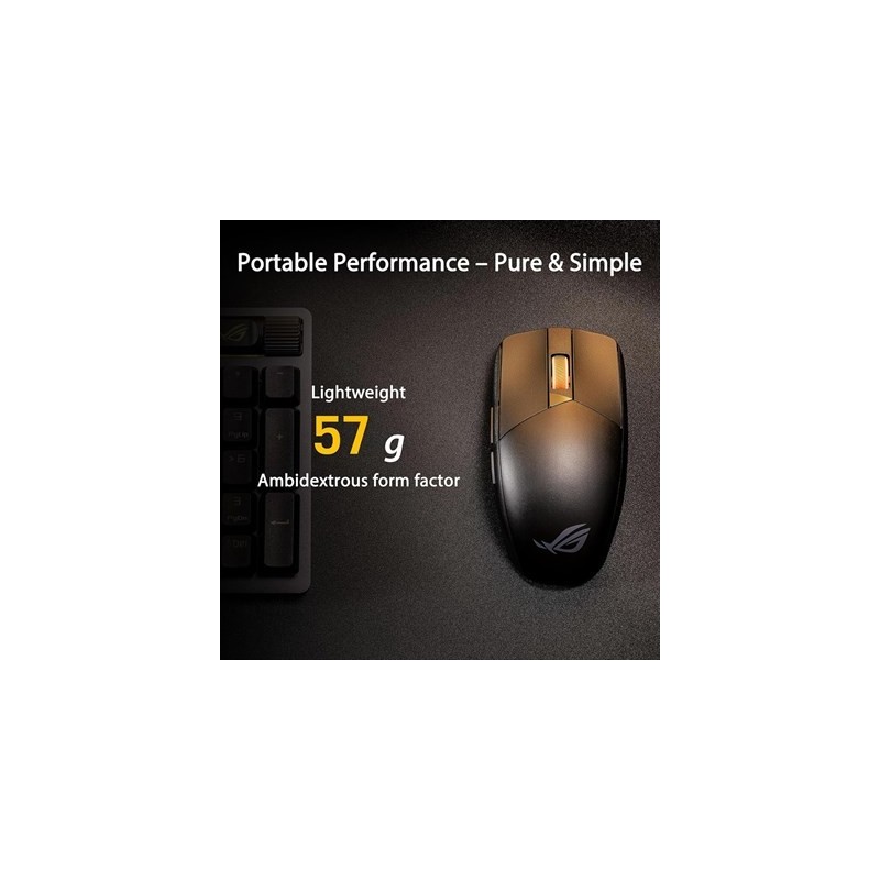 ASUS ROG Strix Impact III Wireless Gaming Mouse, ROG SpeedNova, Replaceable Switches, ROG Omni Receiver, Black 2 imsaal.pk