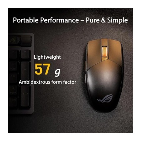 ASUS ROG Strix Impact III Wireless Gaming Mouse, ROG SpeedNova, Replaceable Switches, ROG Omni Receiver, Black 2 imsaal.pk