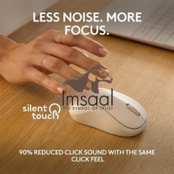 Logitech M240 Silent Bluetooth Wireless Mouse - Silent Touch, Off White 2 imsaal.pk