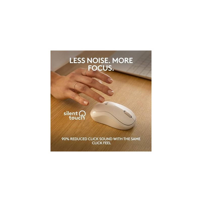 Logitech M240 Silent Bluetooth Wireless Mouse - Silent Touch, Off White 2 imsaal.pk