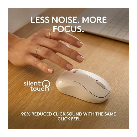 Logitech M240 Silent Bluetooth Wireless Mouse - Silent Touch, Off White 2 imsaal.pk