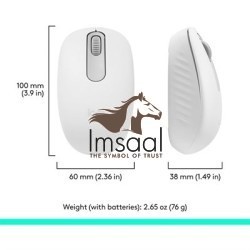 Logitech M196 Bluetooth Wireless Mouse | Compact Portable | White 3 imsaal.pk