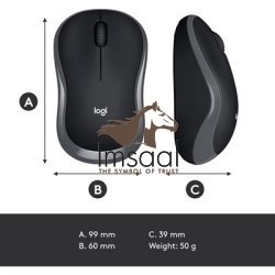 Logitech M185 Wireless Mouse, Compact Design, Grey 1 imsaal.pk