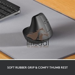 Logitech Lift Vertical Ergonomic Mouse - Ergo Series, Wireless, Bluetooth or Logi Bolt USB - Graphite - 910-006479 1 imsaal.pk