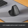 Logitech Lift Vertical Ergonomic Mouse - Ergo Series, Wireless, Bluetooth or Logi Bolt USB - Graphite - 910-006479 1 imsaal.pk