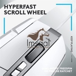 Logitech G502 X Gaming Mouse, Hero 25K Sensor, Wired, White - 910-006148 2 imsaal.pk