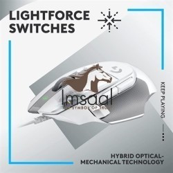 Logitech G502 X Gaming Mouse, Hero 25K Sensor, Wired, White - 910-006148 3 imsaal.pk