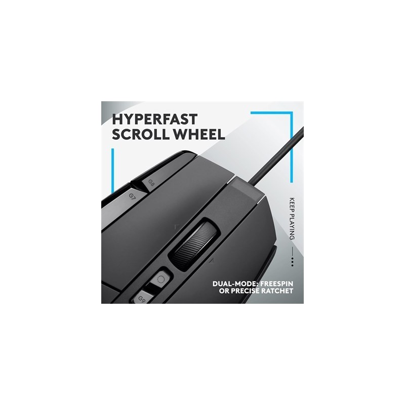 Logitech G502 X Gaming Mouse, Hero 25K Sensor, Wired, Black 2 imsaal.pk