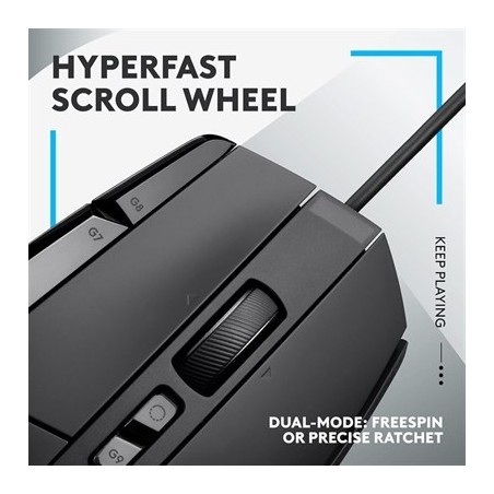 Logitech G502 X Gaming Mouse, Hero 25K Sensor, Wired, Black 2 imsaal.pk
