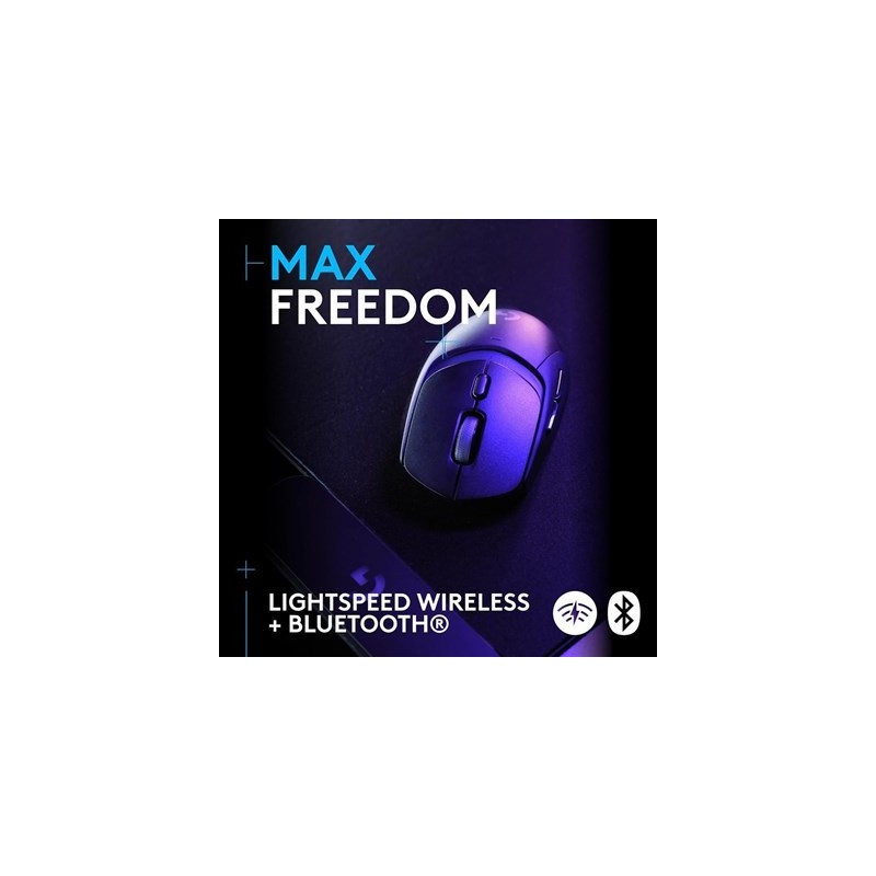Logitech G309 Lightspeed Wireless Gaming Mouse, Lightweight, LIGHTFORCE Switches, Hero 25K Sensor, 6 Programmable Buttons, Black