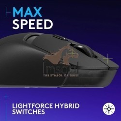 Logitech G309 Lightspeed Wireless Gaming Mouse, Lightweight, LIGHTFORCE Switches, Hero 25K Sensor, 6 Programmable Buttons, Black