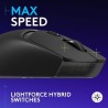 Logitech G309 Lightspeed Wireless Gaming Mouse, Lightweight, LIGHTFORCE Switches, Hero 25K Sensor, 6 Programmable Buttons, Black