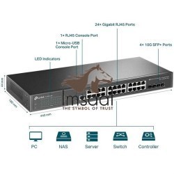 TP-Link TL-SG3428X JetStream 24-Port Gigabit L2+ Managed Switch with 4 10GE SFP+ Slots Price in Pakistan, Karachi, Lahore, Islam