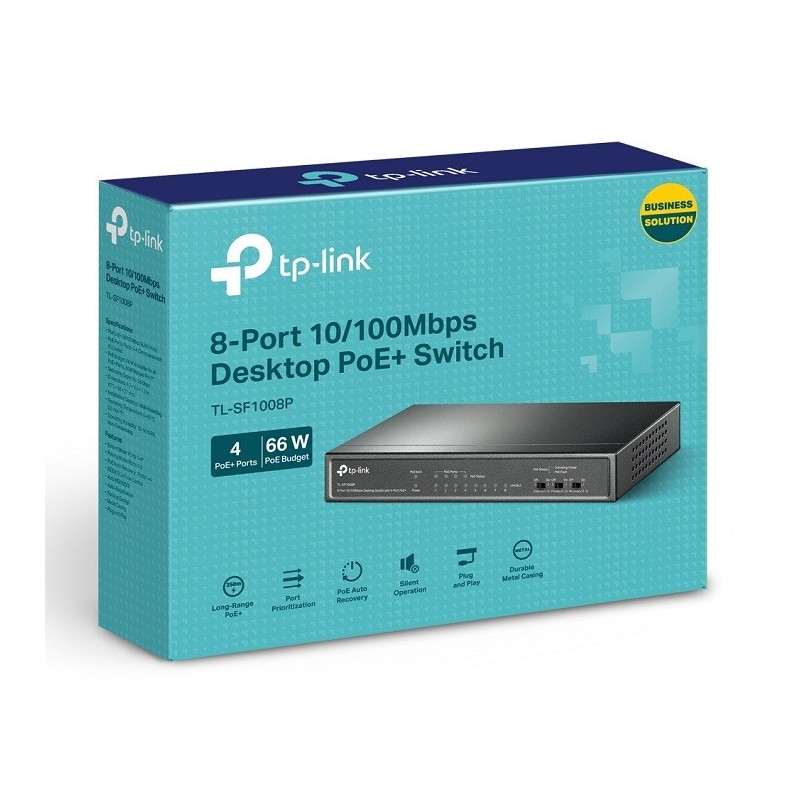 TP-Link TL-SF1008P 8-Port Fast Ethernet Desktop Switch with 4 PoE+ Ports Price in Pakistan, Karachi, Lahore, Islamabad