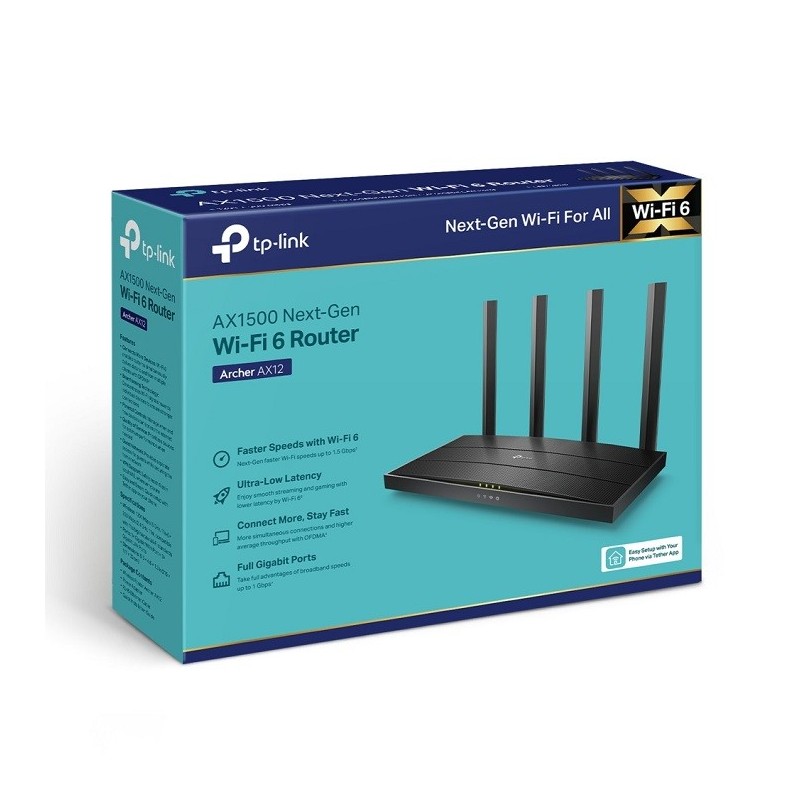 TP-Link Archer AX12 AX1500 Dual-Band Gigabit Wi-Fi 6 Router Price in Pakistan, Karachi, Lahore, Islamabad
