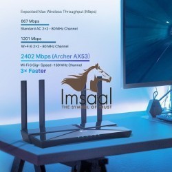 TP-Link Archer AX53 AX3000 Dual-Band Gigabit Wi-Fi 6 Router (OneMesh, WPA3, HomeShield) Price in Pakistan, Karachi, Lahore, Isla