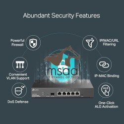 TP-Link TL-ER7206 SafeStream Gigabit Multi-WAN VPN Router (1 SFP, 5 RJ45, Up to 4 WAN) Price in Pakistan, Karachi, Lahore, Islam