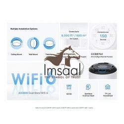 TP-Link Deco X50-PoE AX3000 Mesh Wi-Fi 6 System (3-Pack, PoE Powered, 2× 2.5G Ports) Price in Pakistan, Karachi, Lahore, Islamab