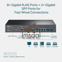 TP-Link TL-SG3210 JetStream 8-Port Gigabit L2 Managed Switch with 2 SFP Slots Price in Pakistan, Karachi, Lahore, Islamabad
