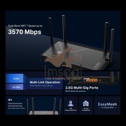 TP-Link Archer BE230 BE3600 Dual-Band Wi-Fi 7 Router (2× 2.5G Ports, Quad-Core CPU) Price in Pakistan, Karachi, Lahore, Islamaba